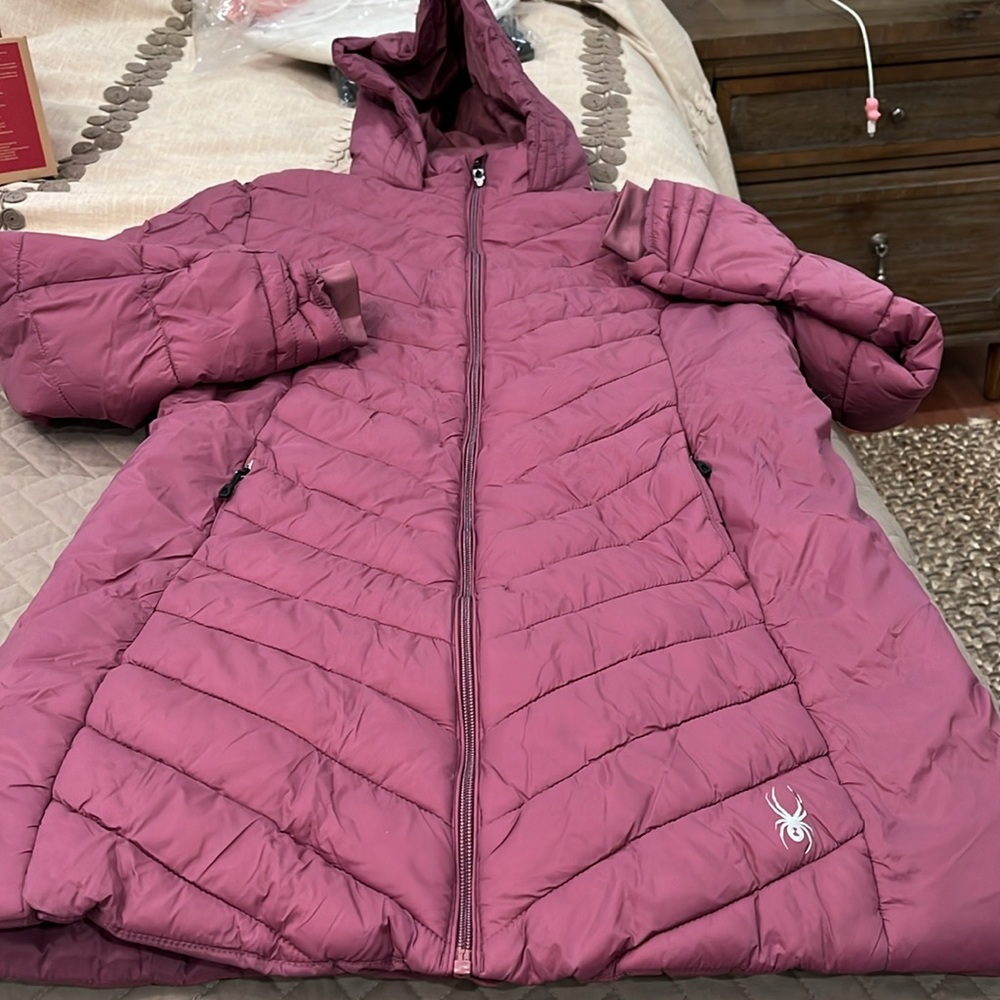 Spyder Women's Boundless Tulipwood Long Puffer Coat/NWT/M - Picture 5 of 16